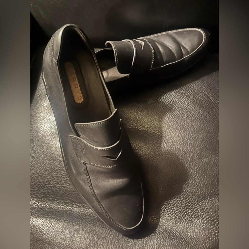 NEW Harry’s of London Black Calf Leather Penny Loafer, Size 43 / US 10 Mens